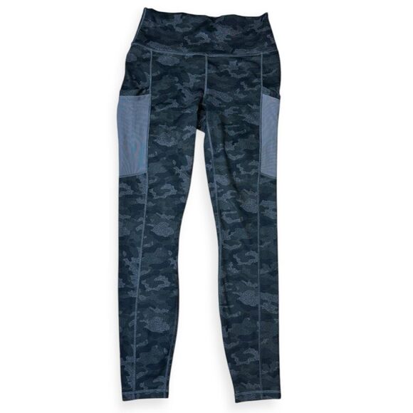 FABLETICS Women’s Black Green Camouflage Camo On-The-Go Powerhold High Waisted L - Picture 1 of 7